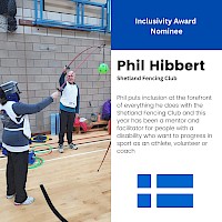 Phil wins the Inclusivity Award at the Shetland Sports Award 2023!