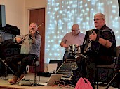 The band playing