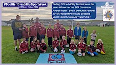 Delting FC receiving their SFA award
