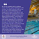 A picture of Clickimin pool and the quote about the child learning to swim