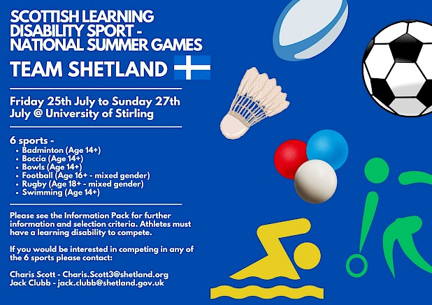 Team Shetland poster with all the information mentioned above in the poster